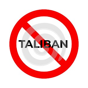 No taliban symbol isolated photo
