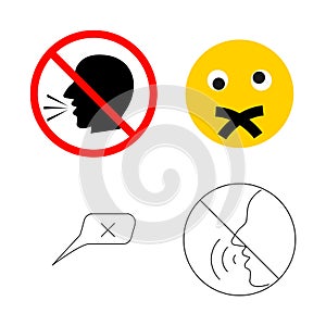 no talking icon