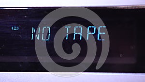 No tape no disc, changing input on audio amplifier, digital display