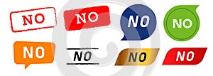 no text speech bubble and stamp label sticker information prohibited refuse denied sign