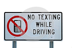 No Texting While Driving Sign photo