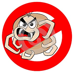 No ticks warning sign