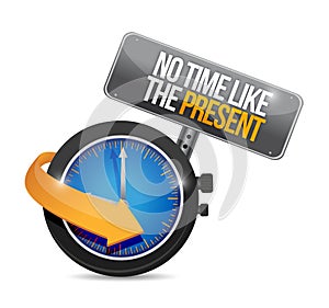 No time like the present. illustration design