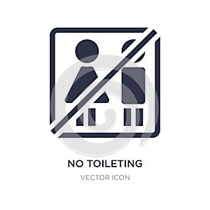 no toileting icon on white background. Simple element illustration from Maps and Flags concept photo