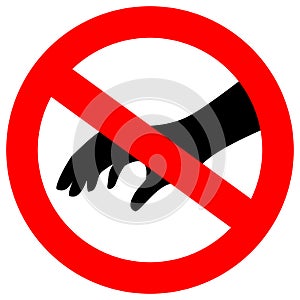 No touch please security vector sign