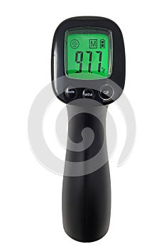 No Touvh Digital Thermometer with Cliipping Path on White