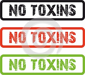 No toxins  stamp  inscription