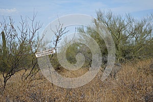 No trespassing Allowed here in Tucson, Arizona.