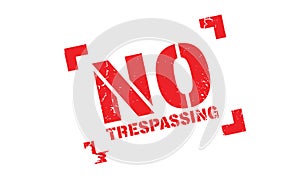 No Trespassing rubber stamp