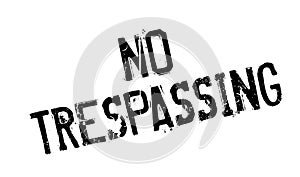 No Trespassing rubber stamp