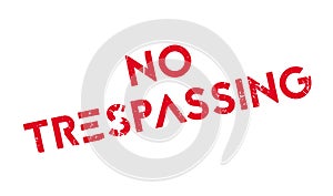 No Trespassing rubber stamp