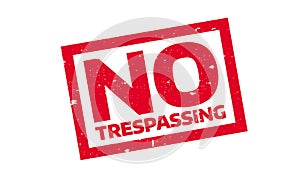 No Trespassing rubber stamp photo