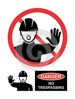 No trespassing vector sign