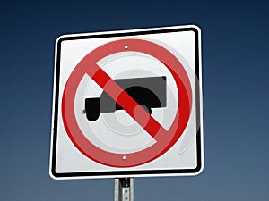 No trucks sign