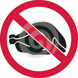 No Turkeys in ban sign photo