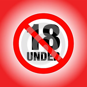 No under eighteen entry badge