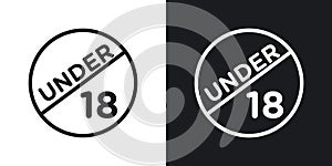 No under eighteen sign