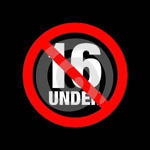 No under sixteen entry badge