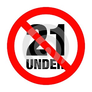 No under twenty entry badge