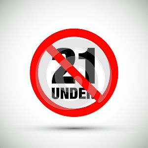 No under twenty entry badge