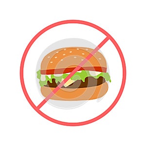 No unhealth food sign photo
