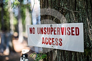No Unsupervised Access