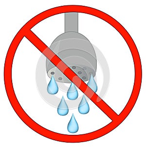 No using water allowed photo