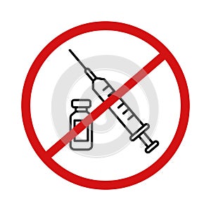 No vaccine vector icon