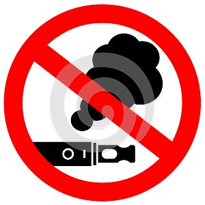 No vape smoking vector sign