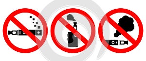 No vape smoking vector sign