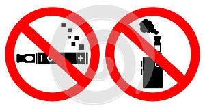 No vape smoking vector sign