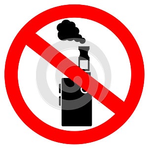 No vaping vector sign