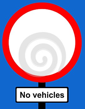 No vehicles except bicycles when being pushed