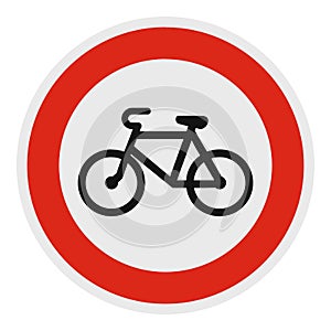 No velo icon, flat style. photo