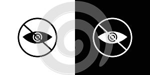 No view icon Isolated flat vector in outline