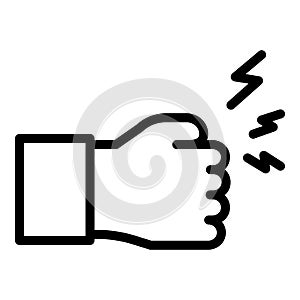 No violence icon, outline style