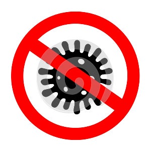 No viruses antibacterial sign