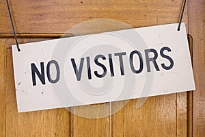 No vistors sign photo