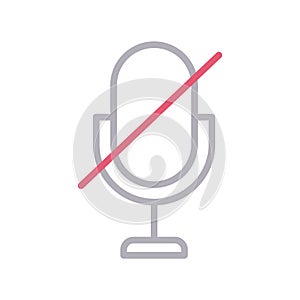 No volume thin color lline vector icon