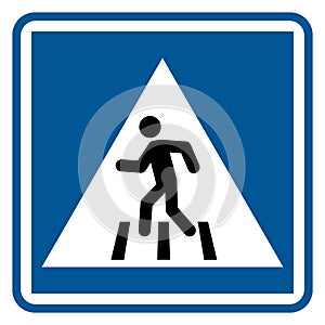 No walk icon access for pedestrians prohibition sign, vector illustration. No pedestrian sign