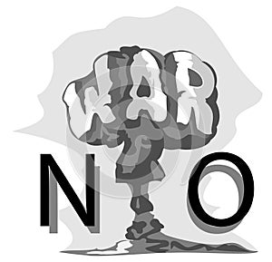 No war atomic mushroom. abstract illustration