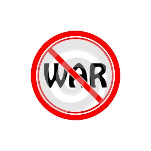 No war sign. Anti war icon isolated on white background