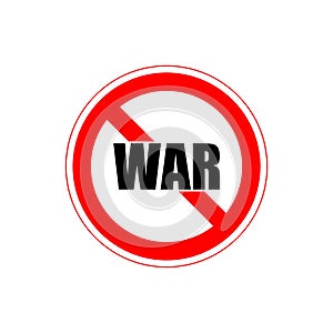 No war sign. Anti war icon isolated on white background