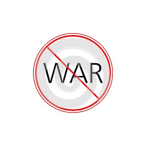No war sign. Anti war icon isolated on white background