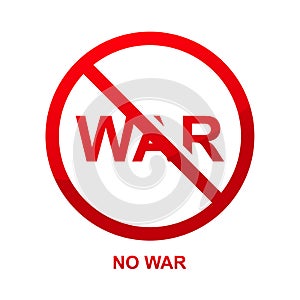No war sign isolated on white background