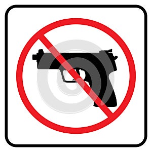 No weapon sign.No gun symbol