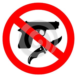 No weapon vector sign
