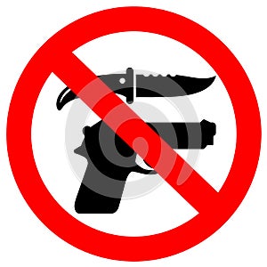 No weapon vector sign