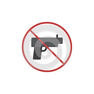 No weapons gun flat icon