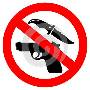 No weapons icon photo